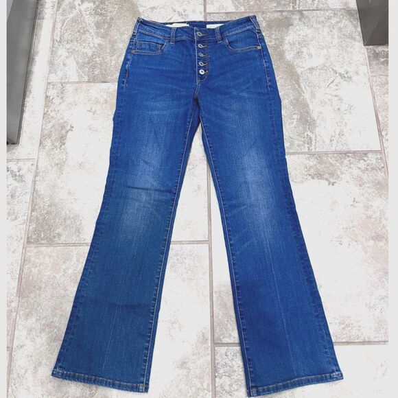 ✨ Pilcro by Anthropologie Button Fly High Rise Flare Jeans – Size 28 Tall ✨ - Picture 14 of 14
